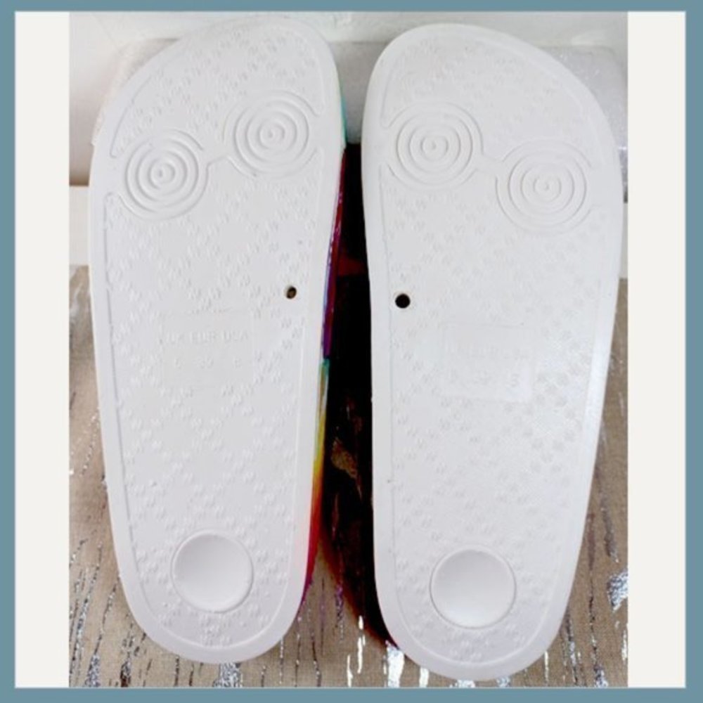 🌈 Air Underground Tie Dye Slides – Women’s Size 8 | Bright Colorful Sandal - Picture 6 of 8